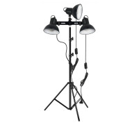 [СЛГП] Напольный светильник JBMB-3 с 3 средними черными абажурами, торшер с регулировкой угла наклона