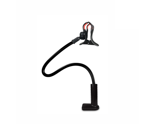 Гибкий держатель PH-2-P фитолампы для растений с пластиковым зажимом для поверхности до 8 см, черный