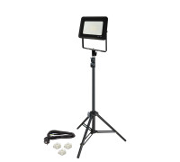 Светодиодный строительный прожектор 30 Вт с кабелем 3 м и клеммами на быстросъемном адаптере и усиленном штативе LS