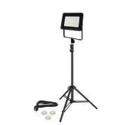 Светодиодный строительный прожектор 30 Вт с кабелем 5 м и клеммами на быстросъемном адаптере и усиленном штативе LS