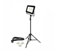 Светодиодный строительный прожектор 50 Вт с кабелем 5 м и клеммами на быстросъемном адаптере и усиленном штативе LS