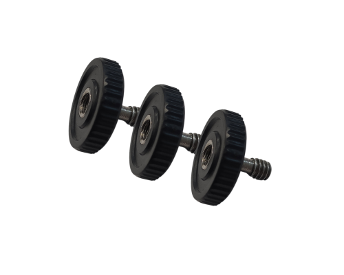 Комплект из 3 винтов барашек с круглой шляпкой 26 мм, резьба 1/4(F) и 1/4(M)