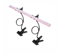 Комплект из 2 подставок для фитосветильника PG-MP, гибкие черные держатели для фитолампы на металлической прищепке