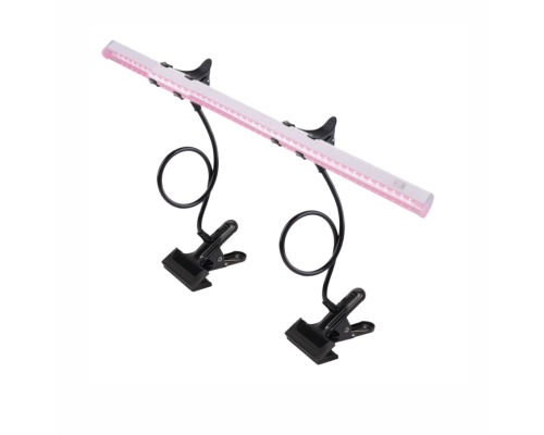 Комплект из 2 подставок для фитосветильника PG-MP, гибкие черные держатели для фитолампы на металлической прищепке