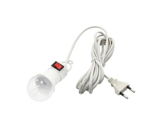 Светильник патрон подвесной с фитолампой 12Вт с выключателем и проводом 3,8 м