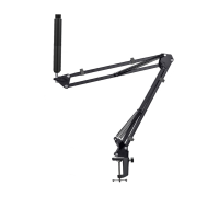 Настольная стойка пантограф STS-U с максимальной нагрузкой до 1.6 кг с усиленной струбциной и удлинителем крепления микрофона