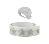 Набор BSK-W аксессуаров в коляску: светоотражающие звезды и фонарик светодиодный белый