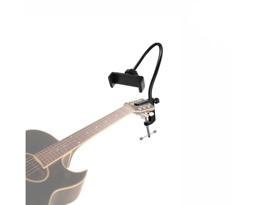 Гибкий держатель телефона GDTS-B-G на гитару, черный