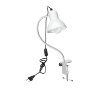 [СГП] Гибкий фитосветильник AS-W-G35S-FL с фитолампой 12Вт E27 на усиленной струбцине, белый