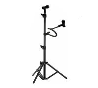 2 держателя прищепка для микрофона на напольной стойке JBH и гибком креплении