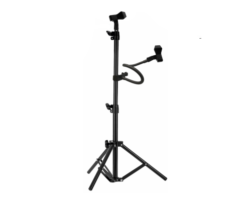 2 держателя прищепка для микрофона на напольной стойке JBH и гибком креплении