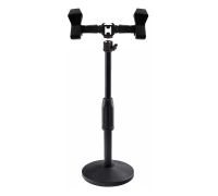 Подставка ZM-35-2P для фитолампы с креплением прищепки на утяжеленном основании, металл