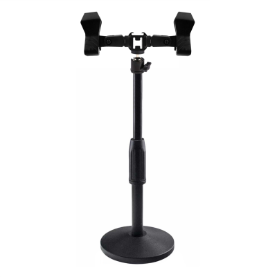 Подставка ZM-35-2P для фитолампы с креплением прищепки на утяжеленном основании, металл