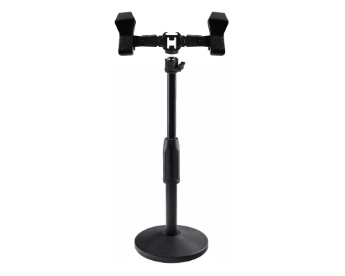 Подставка ZM-35-2P для фитолампы с креплением прищепки на утяжеленном основании, металл