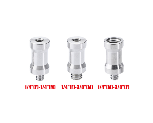 Комплект переходников 1/4"(F)-1/4"(M),1/4"(F)-3/8"(M),1/4"(M)-3/8"(F) адаптеры для штативов и стоек