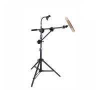 Напольная усиленная стойка LSU-63PAD-DT с тренировочным пэдом 8" для барабанщика и гибким держателем для телефона