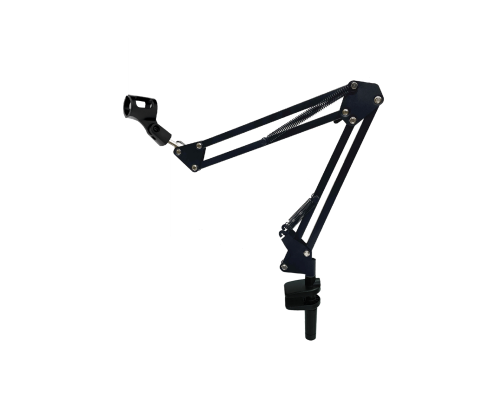 Настольная стойка KGS64-B с держателем для микрофона бочонок, нагрузка до 1 кг, со струбциной шириной до 6.4 см