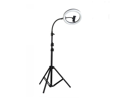 Напольный штатив для телефона JBH-UG-L26DT с гибким креплением и кольцевой лампой 26 см