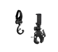 Крепление с захватом до 3,7 см зажим для телефона и крючок для сумки на велосипед