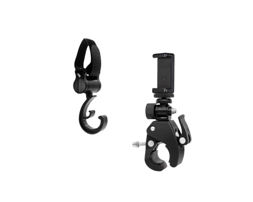 Крепление с захватом до 3,7 см зажим для телефона и крючок для сумки на велосипед