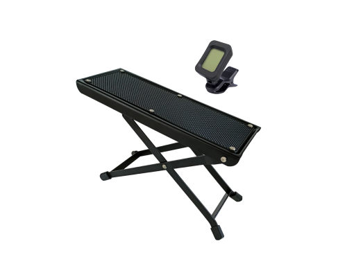 Тюнер-прищепка XRT01 для гитары и подставка GF-01B под ногу гитариста