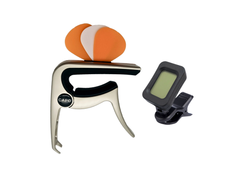 Тюнер-прищепка XRT01 и каподастр для гитары