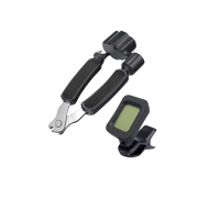 Тюнер-прищепка XRT01 для гитары и инструмент для замены струн: вертушка, ключ, кусачки