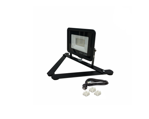 Прожектор светодиодный 30Вт на настольной подставке с кабелем 1,5м и клеммами