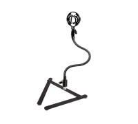 Настольная стойка P1-GEC для микрофона с гибким креплением и держателем паук P1