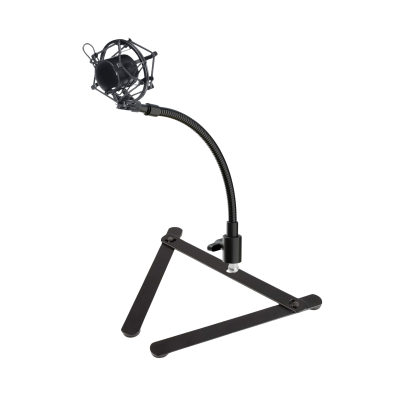 Настольная стойка P2-GEC для микрофона с гибким креплением и держателем паук P2