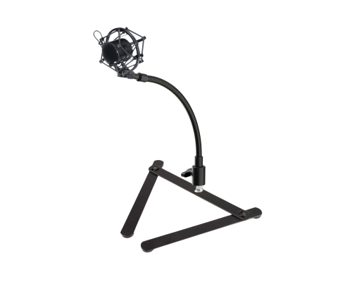 Настольная стойка P2-GEC для микрофона с гибким креплением и держателем паук P2