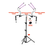 Фитолампы на 2 панели для растений на напольной подставке JBH-EC