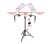 Фитолампы на 3 панели для растений на напольной подставке LS-EC