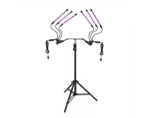 Фитолампы на 3 панели для растений на напольной подставке LS-EC