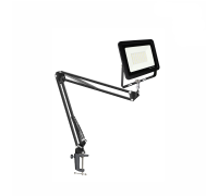 Светодиодный прожектор 50Вт с настольным креплением пантограф NB и усиленной струбциной