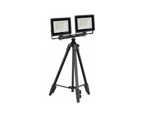 Прожекторы светодиодные 30Вт, 2 шт, на штативе строительном 8810-PRJ-PL2V элевационном
