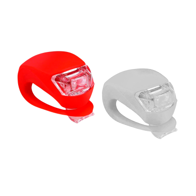 Фонари светодиодные велосипедные, силиконовые, белый и красный