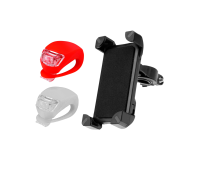 Фонари велосипедные, белый и красный, и держатель для телефона Bike Holder Y11-2F