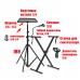 Кронштейн для микрофона JBH-G-2DM-PN с подставкой для ноутбука и стойка для синтезатора