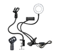 Крепление для телефона с кольцевой лампой RL9 и кронштейном для микрофона