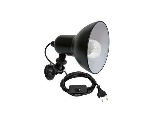 Черный фитосветильник LSB-BC2-L12 с фитолампой для растений, 12Вт, с креплением присоска