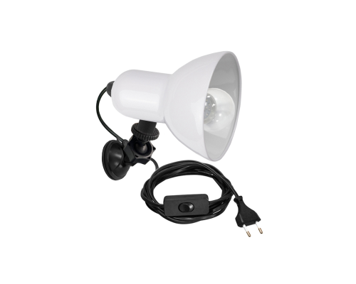 Белый фитосветильник LSW-BC2-L12 с фитолампой для растений, 12Вт, с креплением присоска