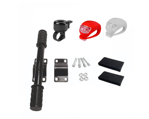 Детский руль-ручка для самоката со звонком, красным и белым фонариками