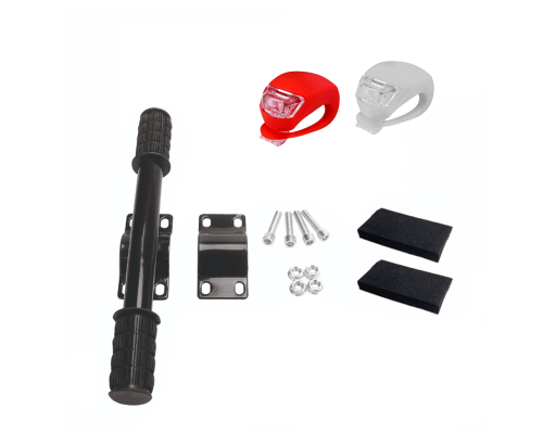 Детский руль-ручка для самоката с красным и белым фонариками