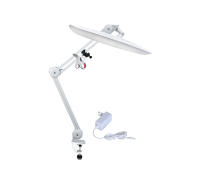 Светильник для наращивания ресниц с держателем для телефона белая прищепка на черном зажиме