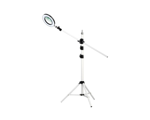 Светодиодная лампа лупа WSTLN-16 на напольной белой стойке