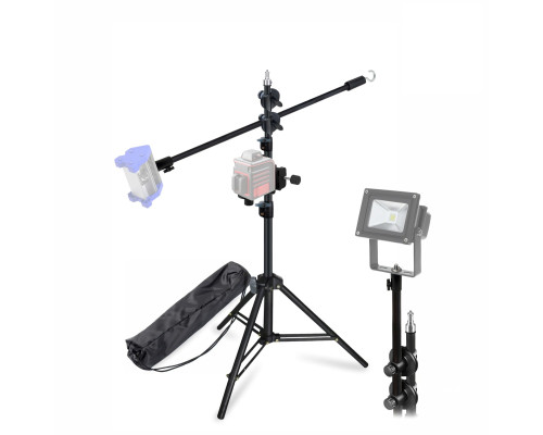 Универсальный строительный штатив LS-63K-NIV для прожектора, малярной лампы с креплением для нивелира и сумкой