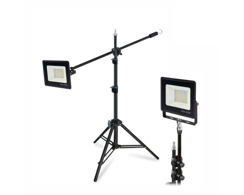 Прожектор светодиодный 30Вт на усиленном штативе LS240K-NP с возможностью наклона верхней секции