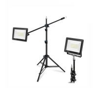 Прожектор светодиодный 100Вт на усиленном штативе LS240K-NP с возможностью наклона верхней секции