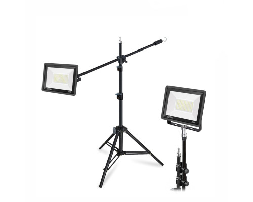 Прожектор светодиодный 100Вт на усиленном штативе LS240K-NP с возможностью наклона верхней секции